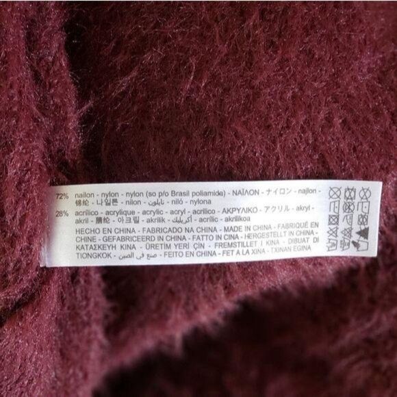 ZARA Cropped Soft-Feel Long Sleeve Cardigan Women's Size Large Brown - Picture 10 of 11